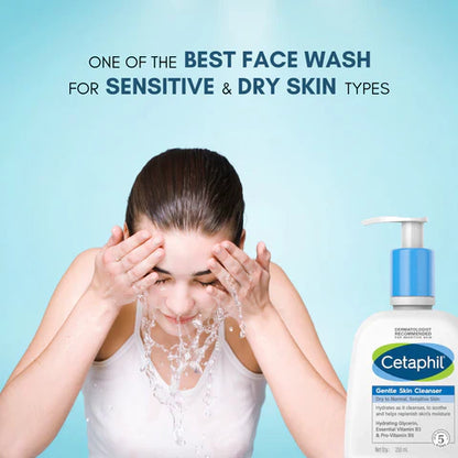 Cetaphil Face Wash Gentle Skin Cleanser for Dry to Normal, Sensitive Skin