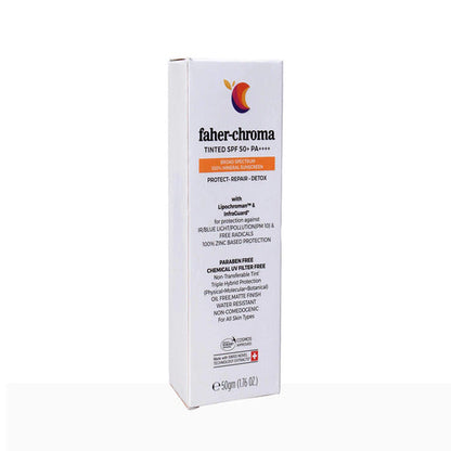 Faher-Chroma Tinted SPF 50+ Sunscreen PA++++, 50gm
