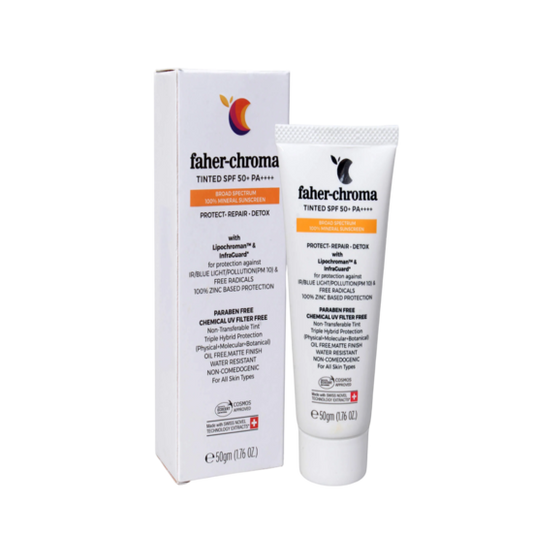 Faher-Chroma Tinted SPF 50+ Sunscreen PA++++, 50gm