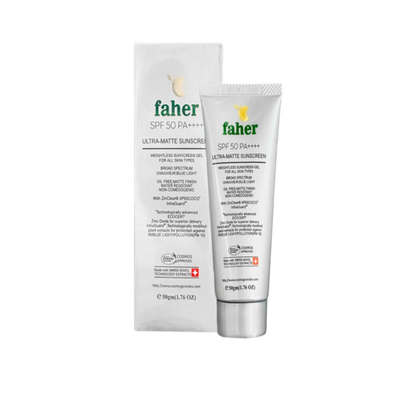 Faher Ultra Matte Sunscreen SPF 50 PA+++, 50gm