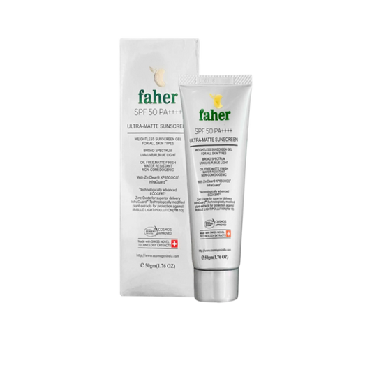 Faher Ultra Matte Sunscreen SPF 50 PA+++, 50gm