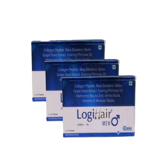Logihair Men 10 Tab Strips Pack of 3