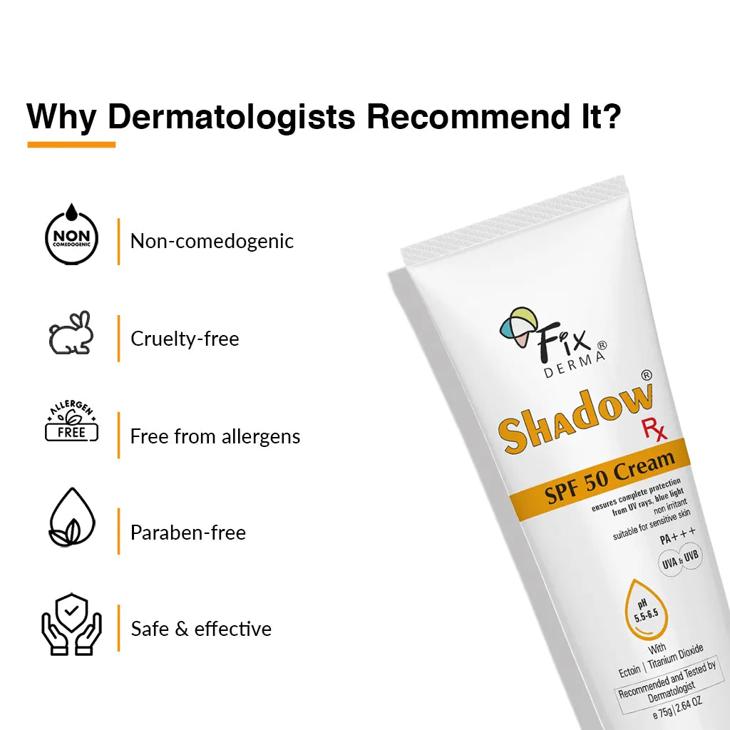 Fixderma Shadow RX SPF 50 Cream, 75gm