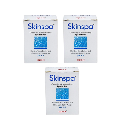 Skinspa cleansing & moisturizing syndet bar 75g, pack of 3