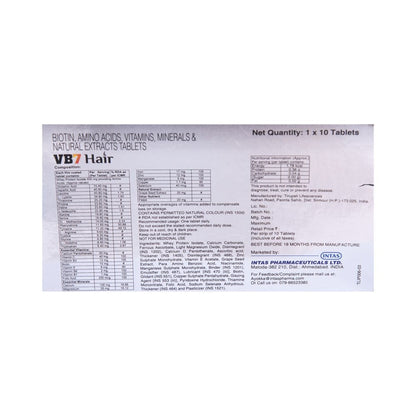 VB7 Hair Tablet (1 x 10 Tab) (pack of 2)